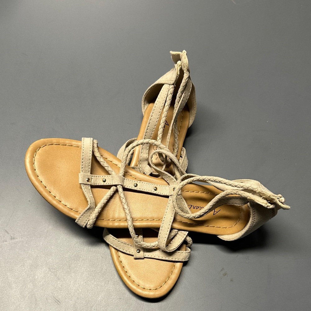 American Eagle by Payless Beige Strappy Sandals